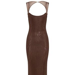 Meshki Strapless Brown Dress